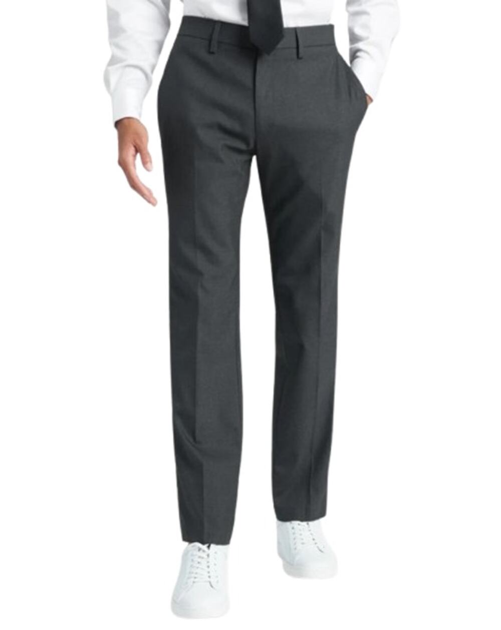 KENNETH COLE REACTION Slim-Fit Stretch Twill Dress Pants 36x30 Dark Grey NWOT